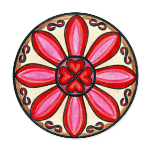 Виниловые наклейки с принтом Индийский узор. Любовь, сердечки