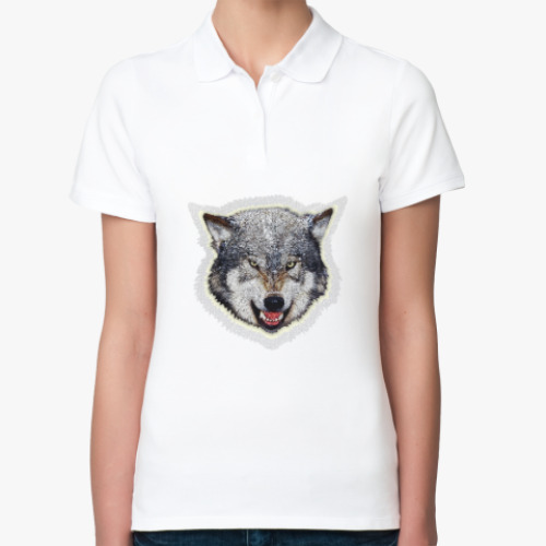 Женская рубашка поло Волк