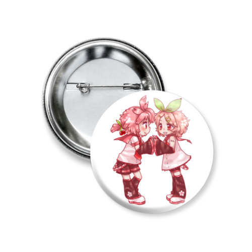 Значок 37мм с принтом  Sakura Vocaloid