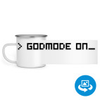 Кружка металлическая белая (круговая запечатка)