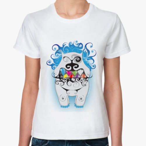 Классическая футболка с принтом 'Кучерявый'