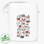 Сумка шоппер Карта сериала Ходячие мертвецы