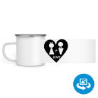 Кружка металлическая белая (круговая запечатка)