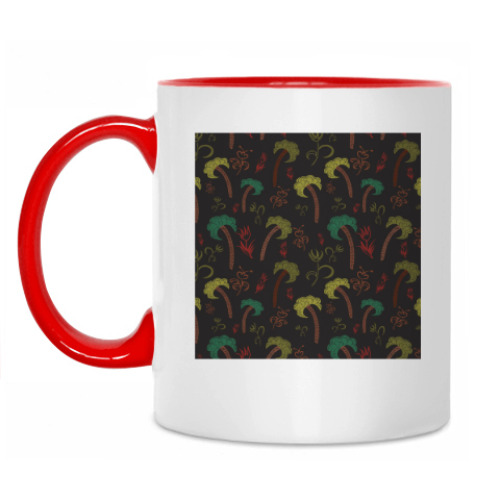 Кружка с принтом Пальмы