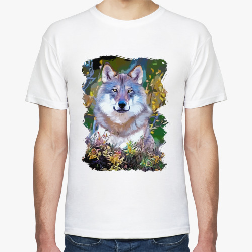 Футболка с принтом Волк
