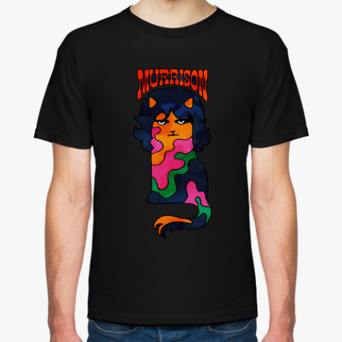 Футболка с принтом Муррисон музыкальный кот