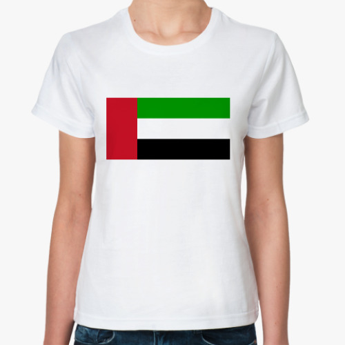 Классическая футболка с принтом Флаг ОАЭ