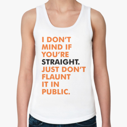 Женская майка с принтом Straight