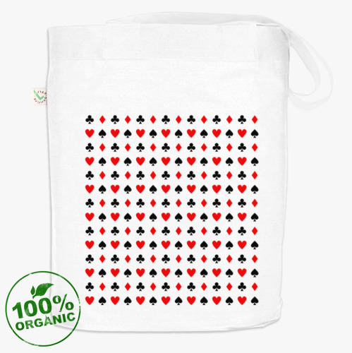 Сумка шоппер с принтом Современный дизайн Казино карт