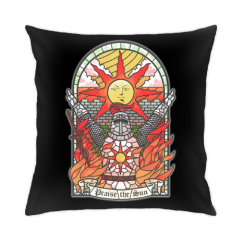 Подушка с принтом Dark Souls Praise the sun