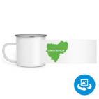 Кружка металлическая белая (круговая запечатка)