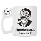Кружка с футбольным мячиком