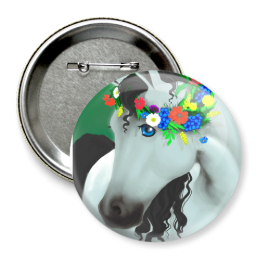 Значок 75мм Лошадка