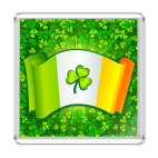 Магнит 6.5 x 6.5 см Ирландский флаг