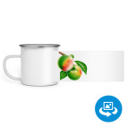 Кружка металлическая белая (круговая запечатка)