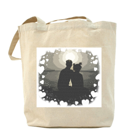 Сумка шоппер с принтом Двое