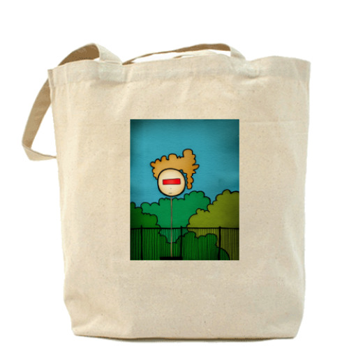 Сумка шоппер с принтом stop