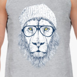 Крутой лев хипстер