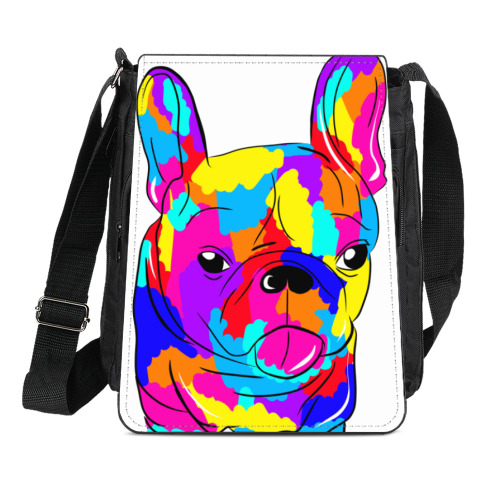 Сумка-планшет с принтом Бульдожка