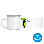 Кружка металлическая белая (круговая запечатка)