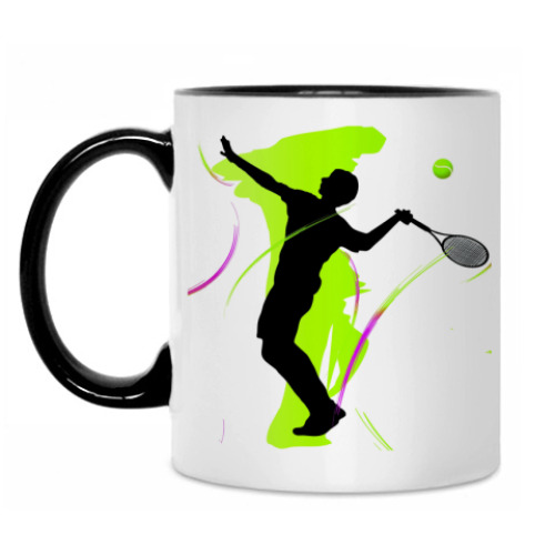 Кружка с принтом Большой теннис