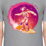 Космонавт серфер на волне