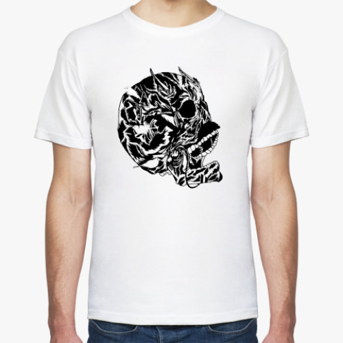 Футболка с принтом  футболка Черепок
