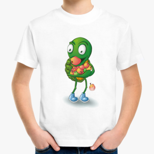 Детская футболка Добрый Черепашонок с яблоками