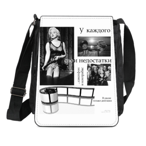 Сумка-планшет с принтом для любителей кино