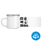 Кружка металлическая белая (круговая запечатка)