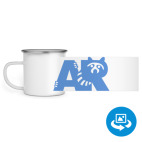 Кружка металлическая белая (круговая запечатка)