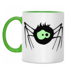 Двухцветная кружка Паучок