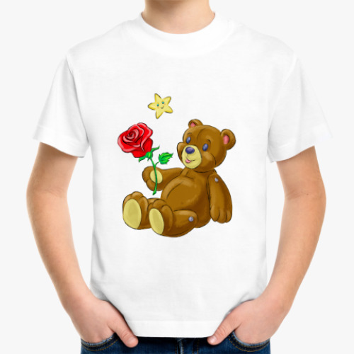 Детская футболка с принтом Мишка