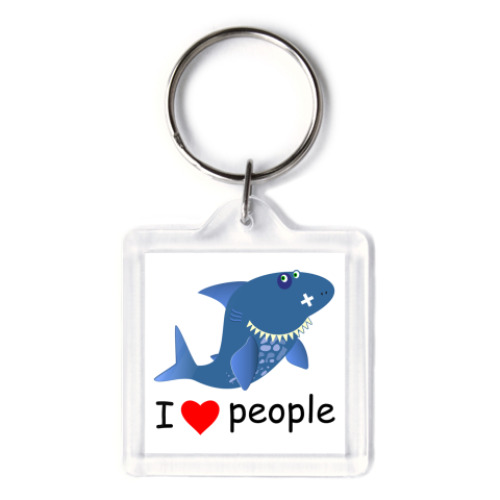 Брелок с принтом I love people