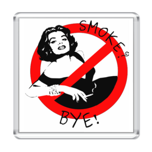 Магнит с принтом антикурение