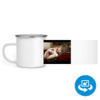 Кружка металлическая белая (круговая запечатка)