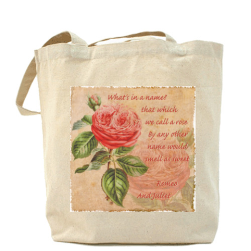 Сумка шоппер с принтом Роза