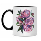 Двухцветная кружка Пионы