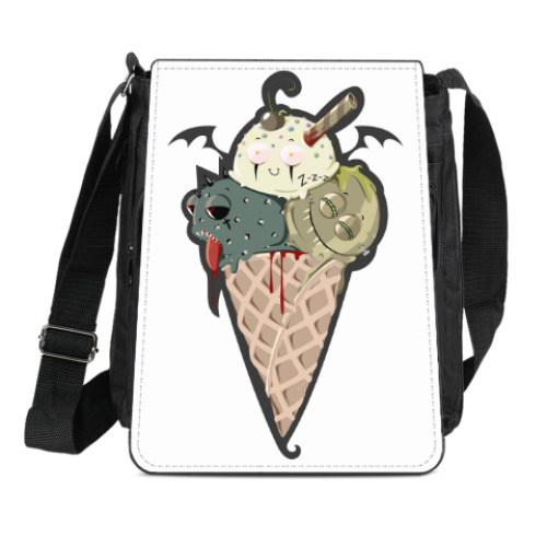 Сумка-планшет с принтом Рожок Морожок Halloween edition