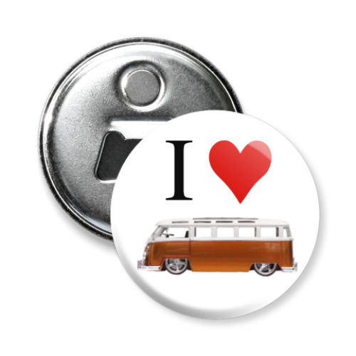 Магнит-открывашка I Love Bus