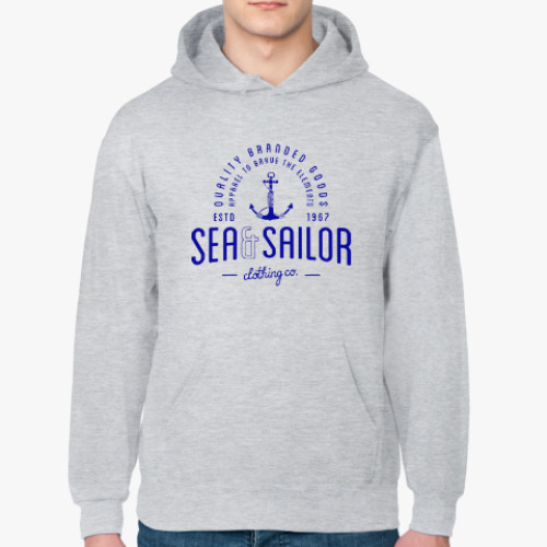 Толстовка худи Sea and sailor, якорь