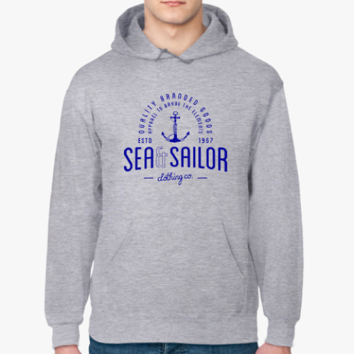 Толстовка худи Sea and sailor, якорь