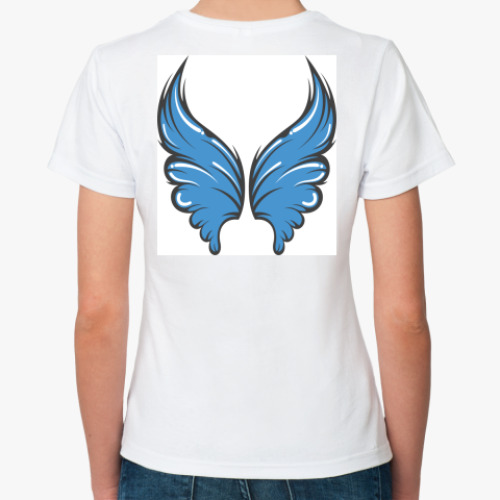 Классическая футболка с принтом крылья