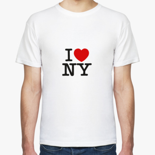 Футболка с принтом I love NY