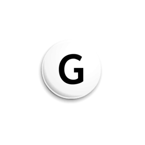 Значок 25мм Буква G
