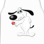 Собачка с цветком