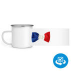 Кружка металлическая белая (круговая запечатка)