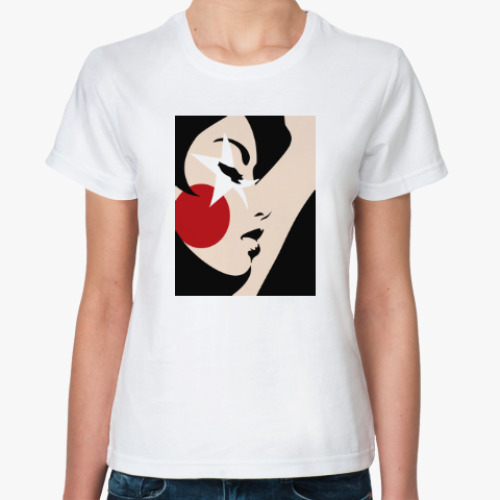Классическая футболка с принтом Sexy girl