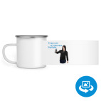 Кружка металлическая белая (круговая запечатка)