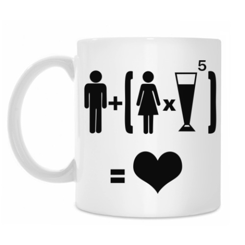 Кружка с принтом Формула любви